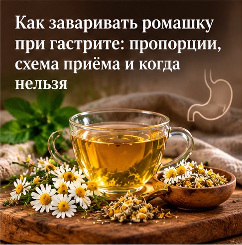 применение ромашки от гастрита и боли в желудке